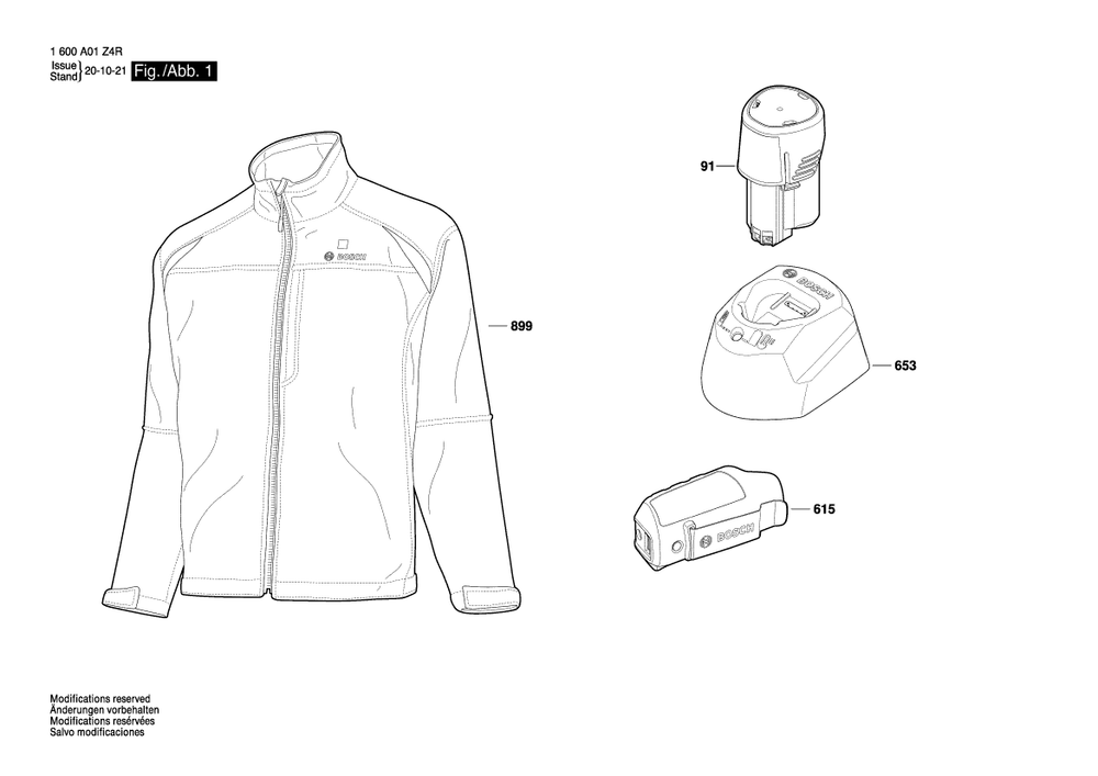 Diagram Diagram and Parts List for GHJ12V-2 1 600 A01 Z4W Bosch Miscellaneous