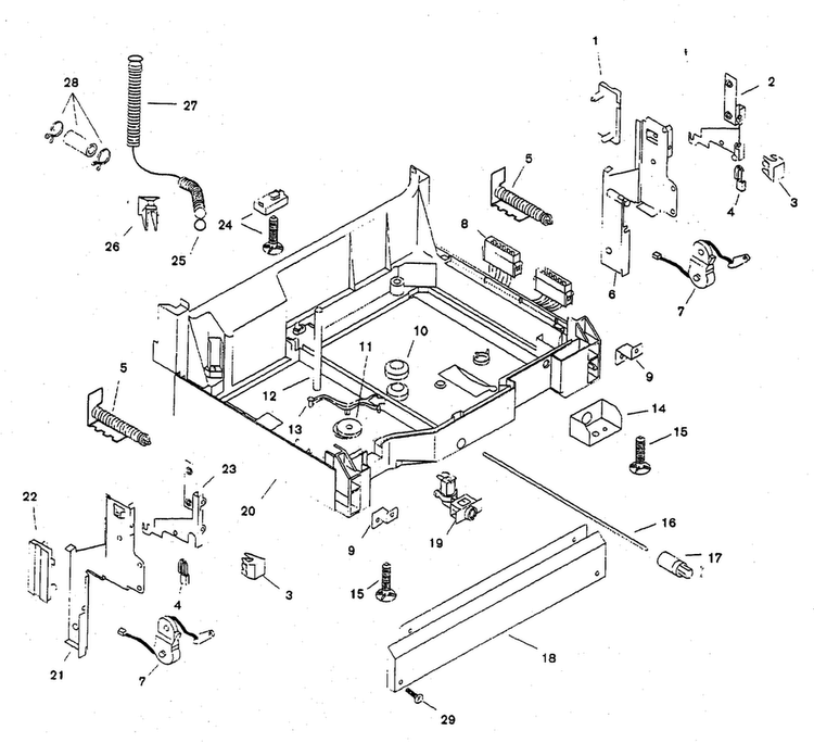 Base Diagram and Parts List for SHU3305UC 06 Bosch Dishwasher