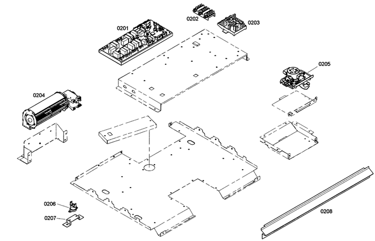 Pcb Assy Diagram and Parts List for HBN3520UC 03 Bosch Wall Oven