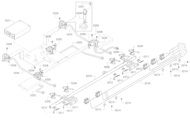 Valve Asy Diagram and Parts List for HGI8054UC 05 Bosch Range
