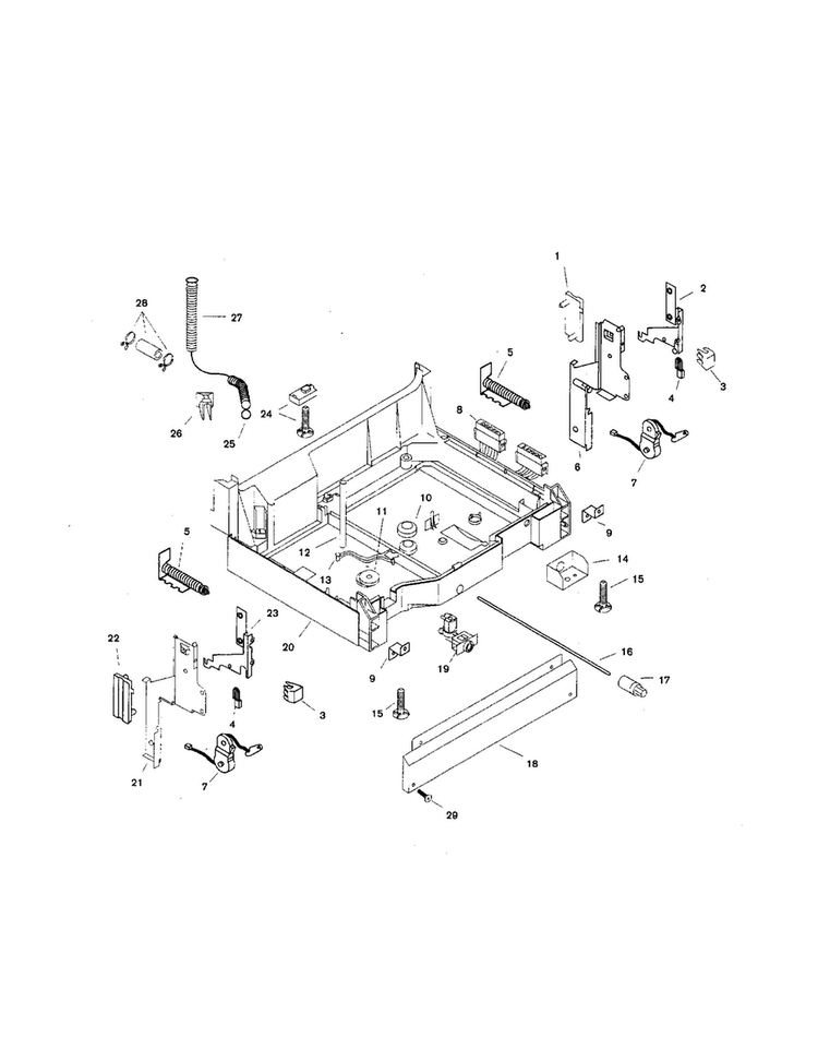 Base Diagram and Parts List for SHU3305UC 12 Bosch Dishwasher