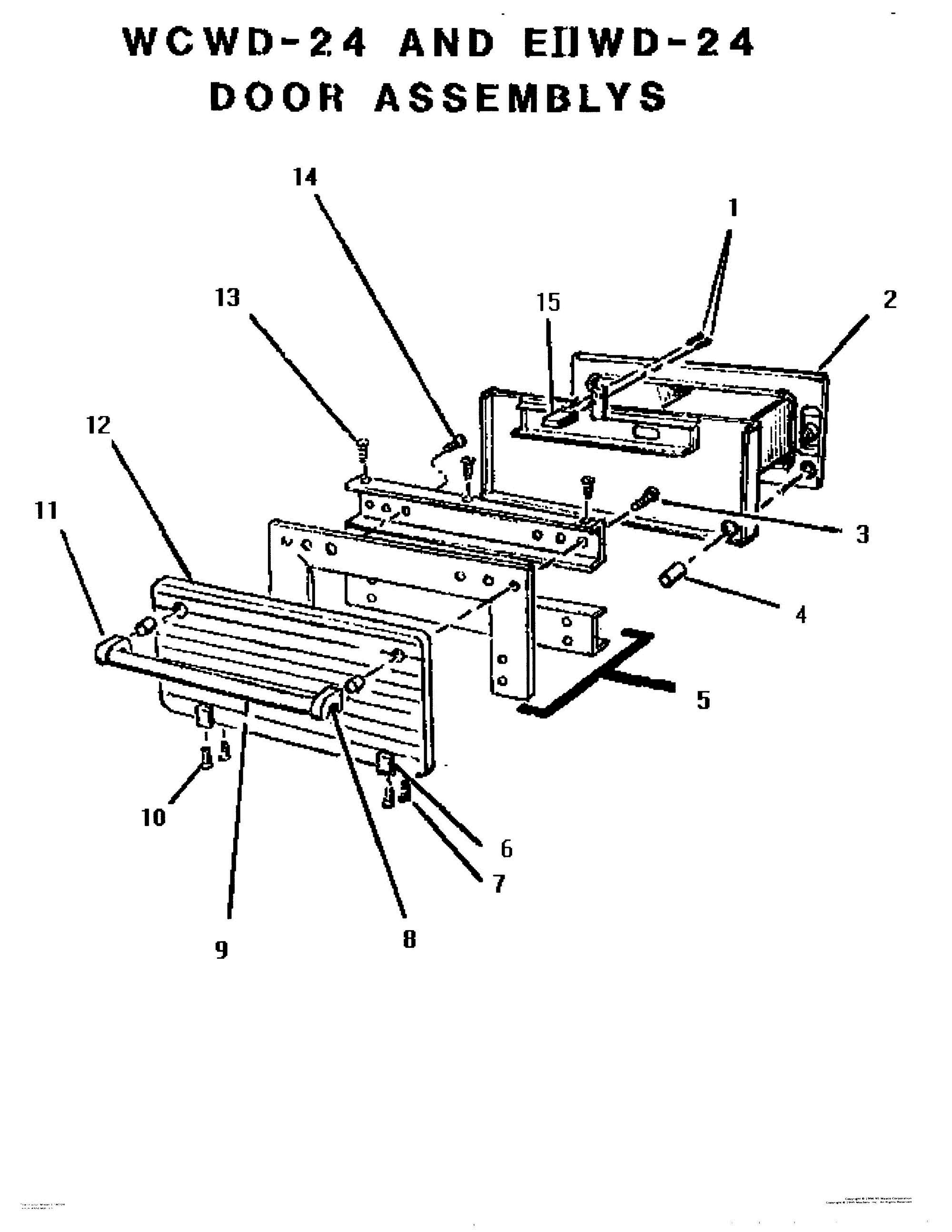 03 - DOOR ASSEMBLY Diagram and Parts List for EIIWD24  Bosch Cooktop
