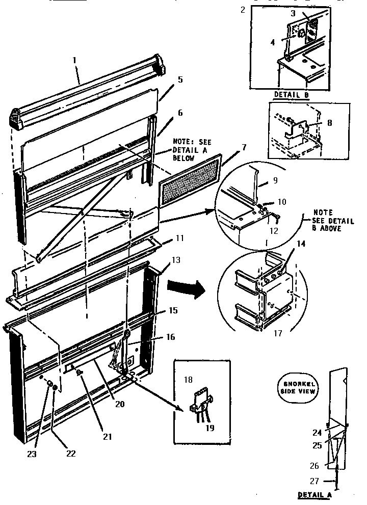 Replacement Parts Diagram and Parts List for CV2230N  Thermador Range Hood