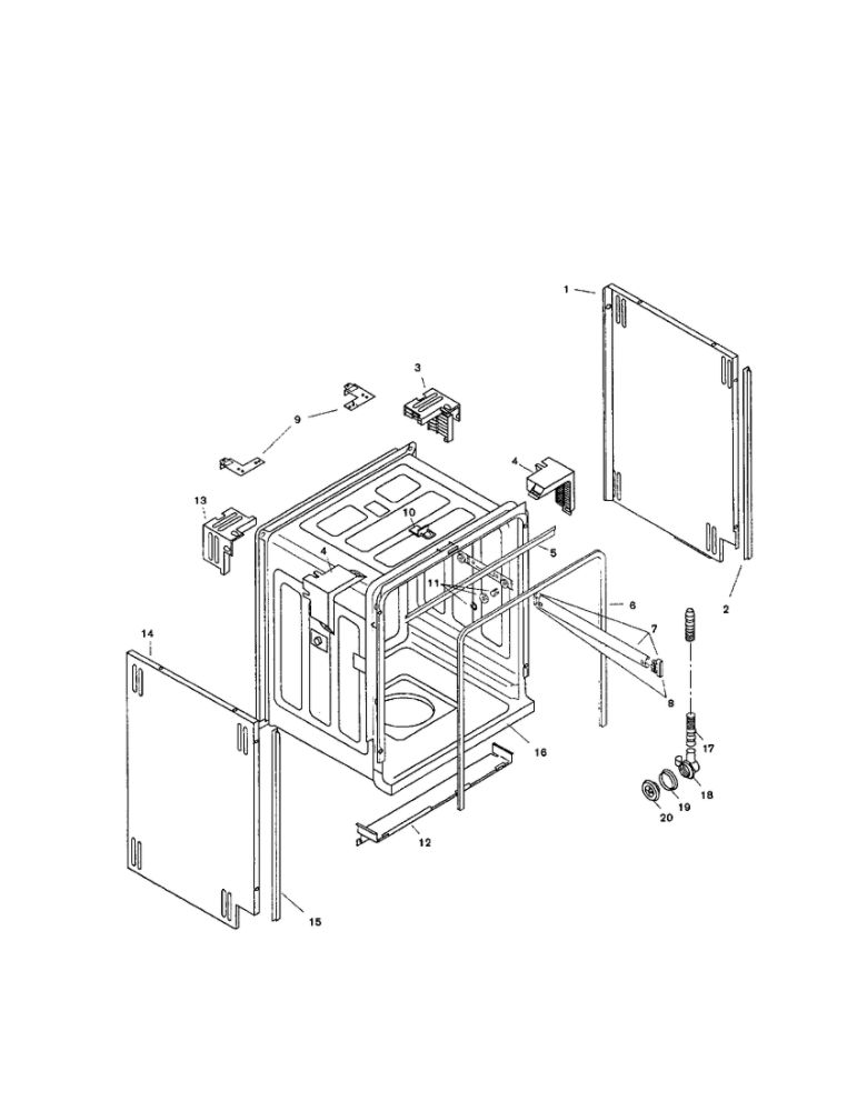 Tank Assembly Diagram and Parts List for SHU9912UC 12 Bosch Dishwasher