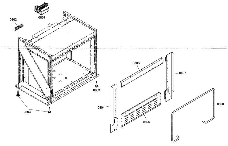Inside Parts Diagram and Parts List for PRL364EDH03  Thermador Range