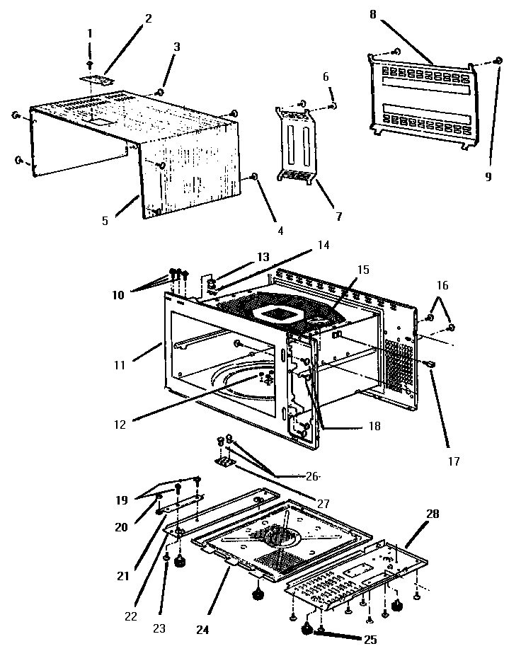 Section 6 Diagram and Parts List for MB245  Thermador Microwave