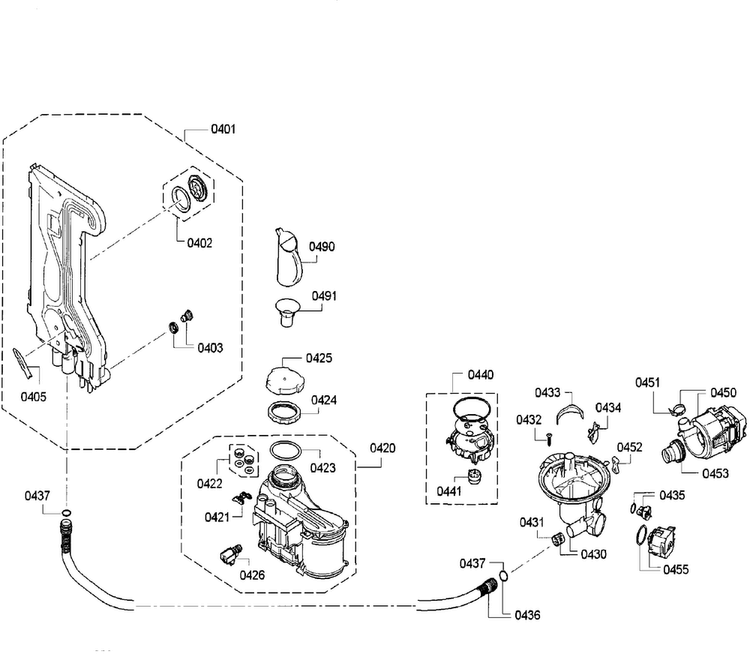 Pump Diagram and Parts List for SPV5ES53UC 30 Bosch Dishwasher