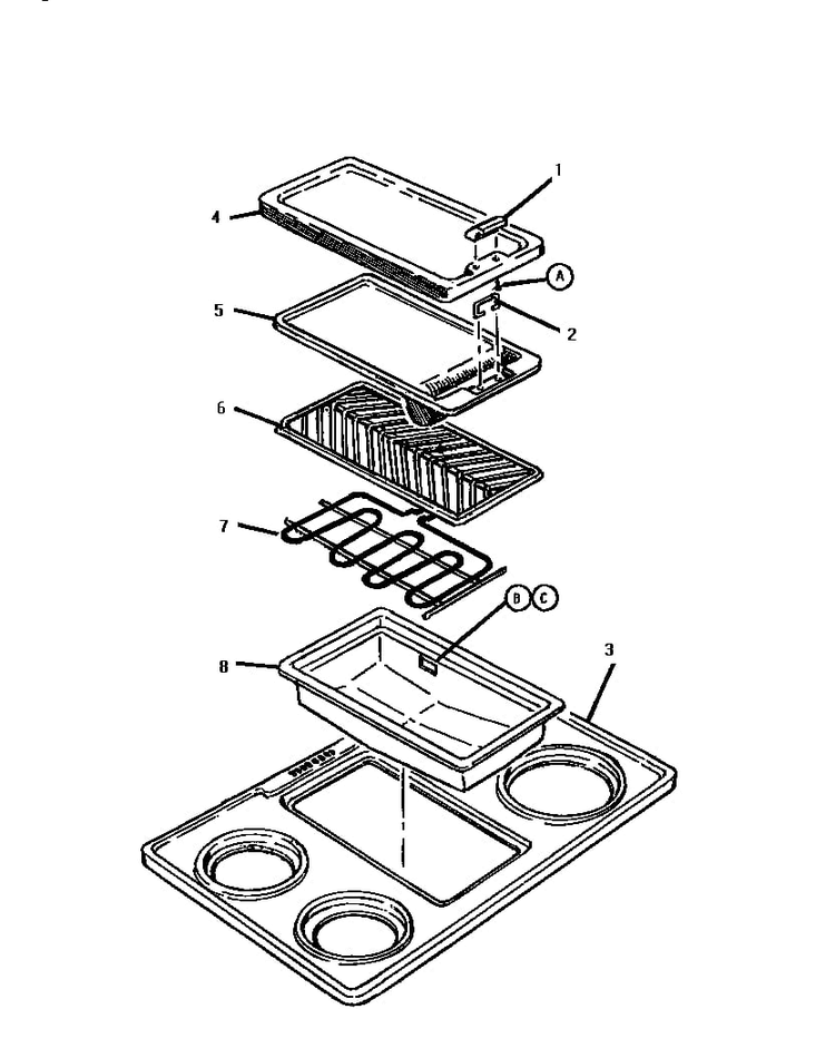 Griddle Diagram and Parts List for GSC30CVWC-01  Thermador Range