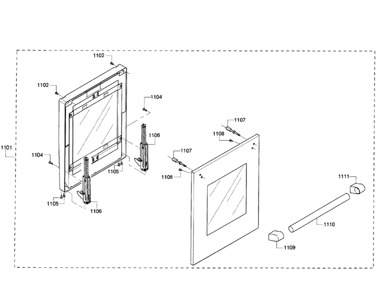 Small Door Diagram and Parts List for PRD486GDHC 03 Thermador Range