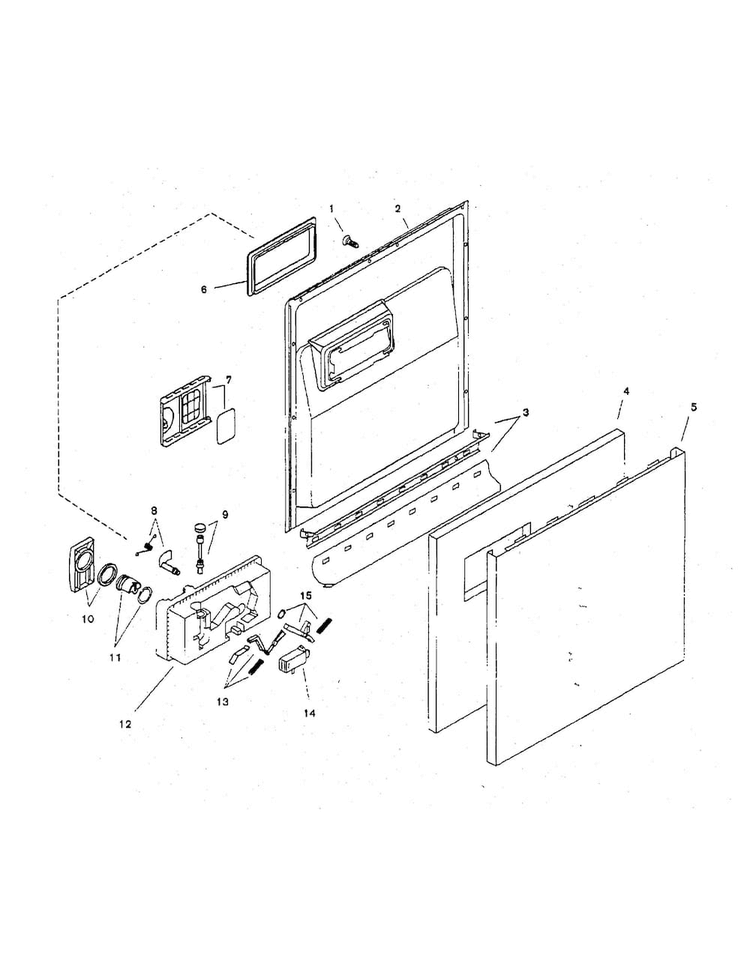 Door Diagram and Parts List for SHU3326UC 12 Bosch Dishwasher