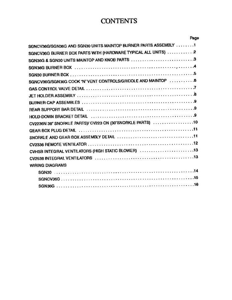 Section 17 Diagram and Parts List for SGNCV36GB  Thermador Cooktop