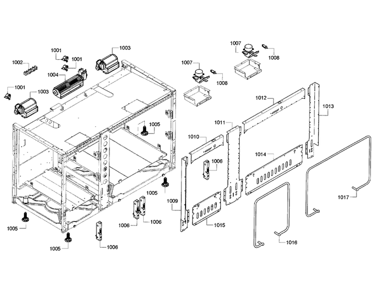 Cabinet Diagram and Parts List for PRD486GDHC 05 Thermador Range