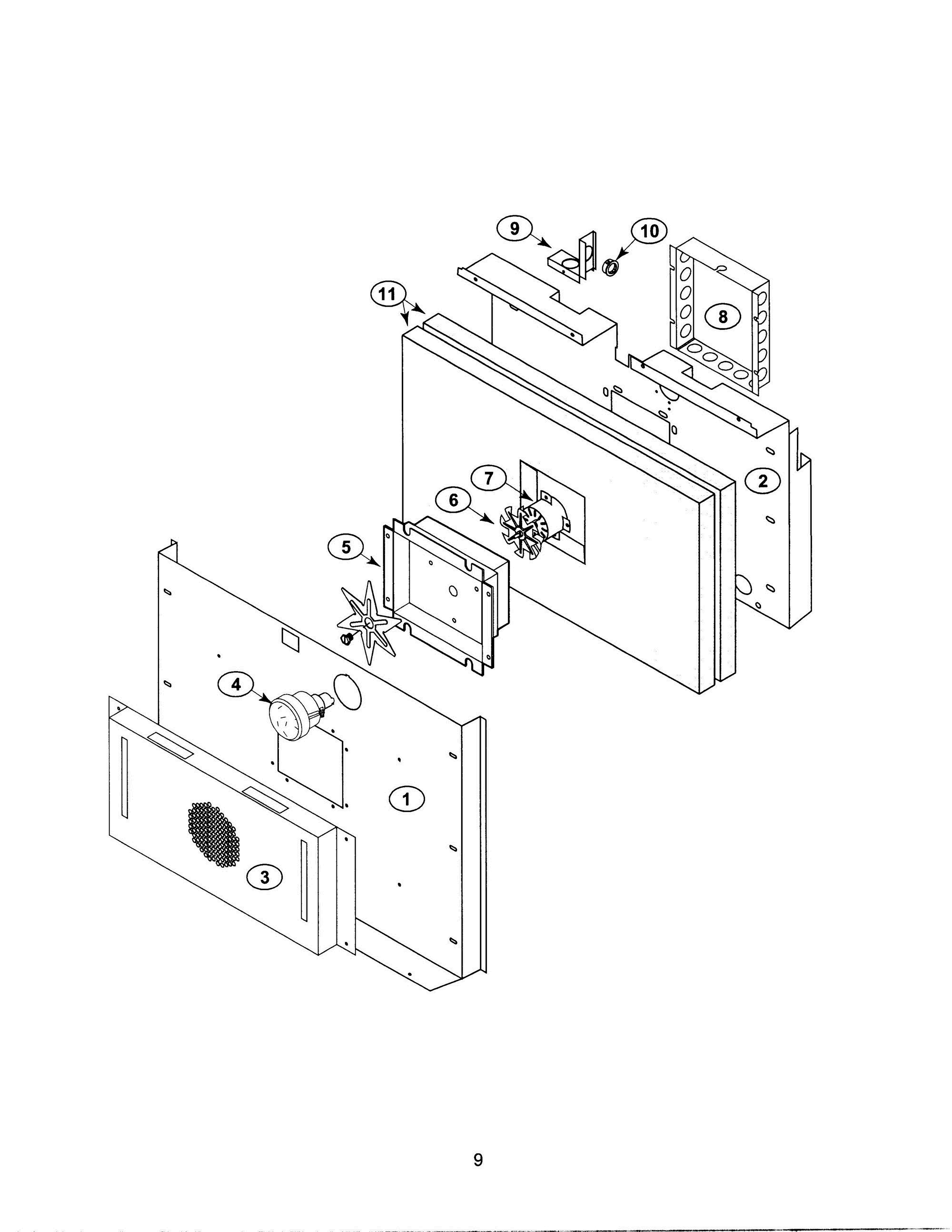 08 - BACK OVEN LINER Diagram and Parts List for PRG304US  Bosch Range