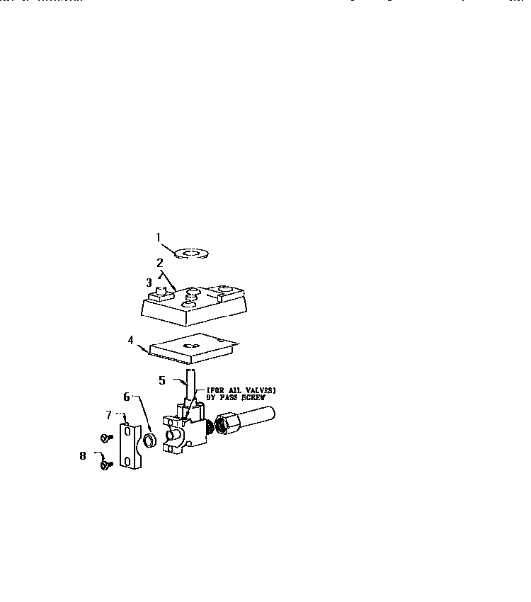 Gas Control Valve Diagram and Parts List for SGCS365RB  Thermador Cooktop