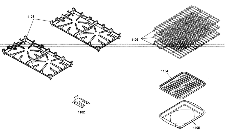 Accessories Diagram and Parts List for PRL364ELG02  Thermador Range