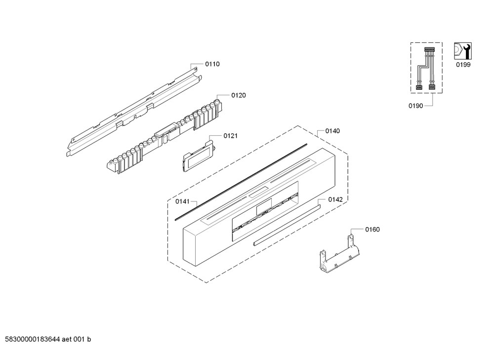 Diagram 1 Diagram and Parts List for SHEM78WH5N-32  Bosch Dishwasher