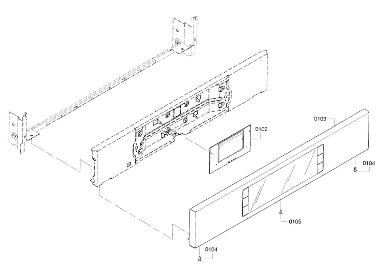 Control Panel Diagram and Parts List for HBLP451LUC 01 Bosch Wall Oven