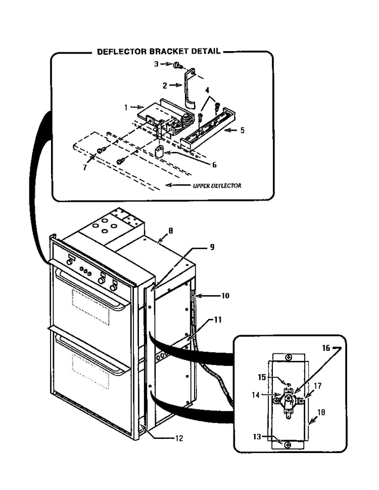 Main Body Diagram and Parts List for CT130-03  Thermador Wall Oven