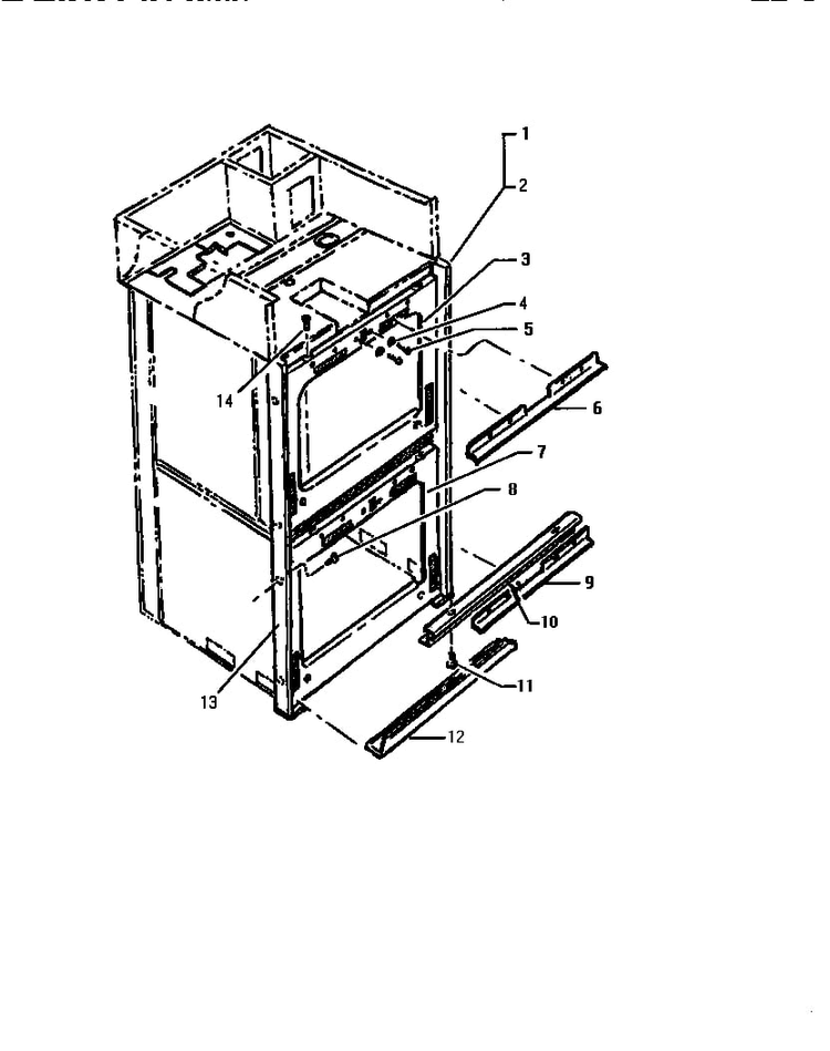 Front Trim Parts Diagram and Parts List for CMT127N-01  Thermador Microwave