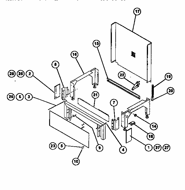 (drop-in)base With Toe Kick Panel Diagram and Parts List for RDDS30VQ  Thermador Range
