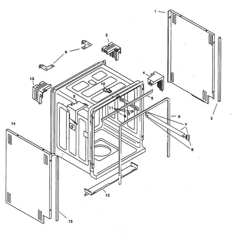 Tank Assy Diagram and Parts List for SHU3305UC 11 Bosch Dishwasher