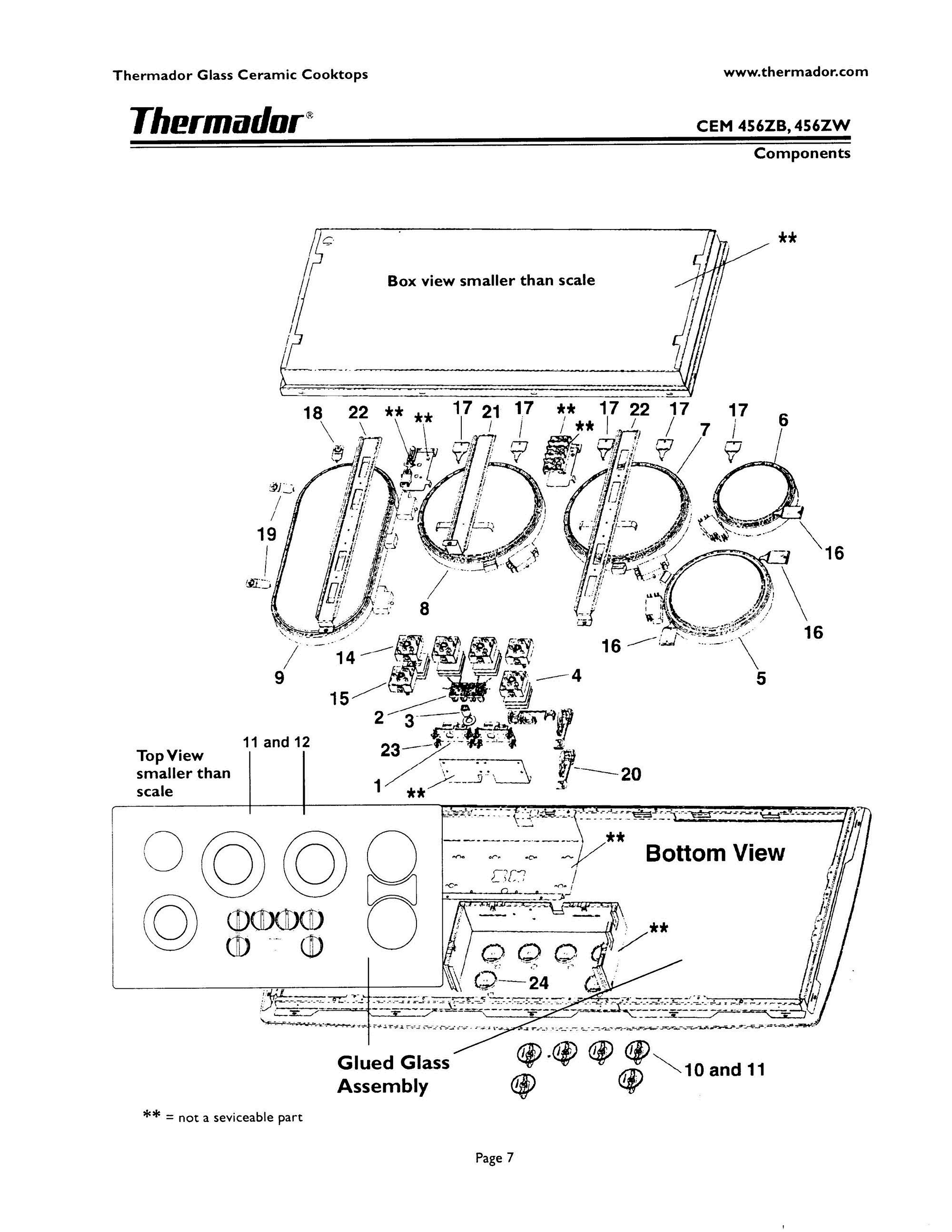 06 - COMPONENTS Diagram and Parts List for CEM456ZW  Bosch Range