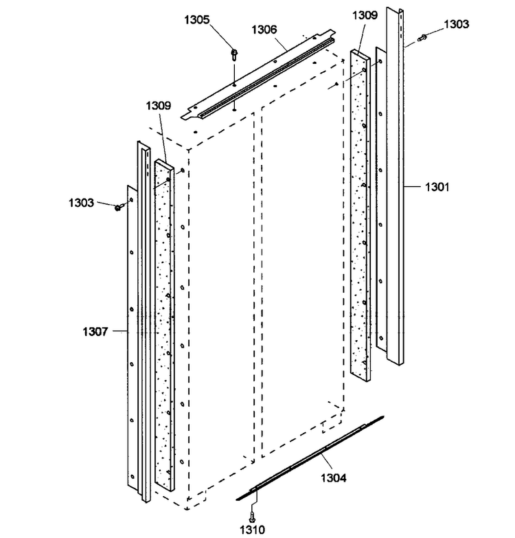 Door Trim Diagram and Parts List for KBUIT4865E01  Thermador Refrigerator