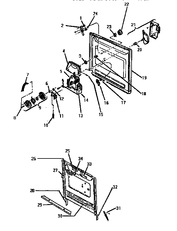 Door Parts Diagram and Parts List for WKD2700  Thermador Dishwasher