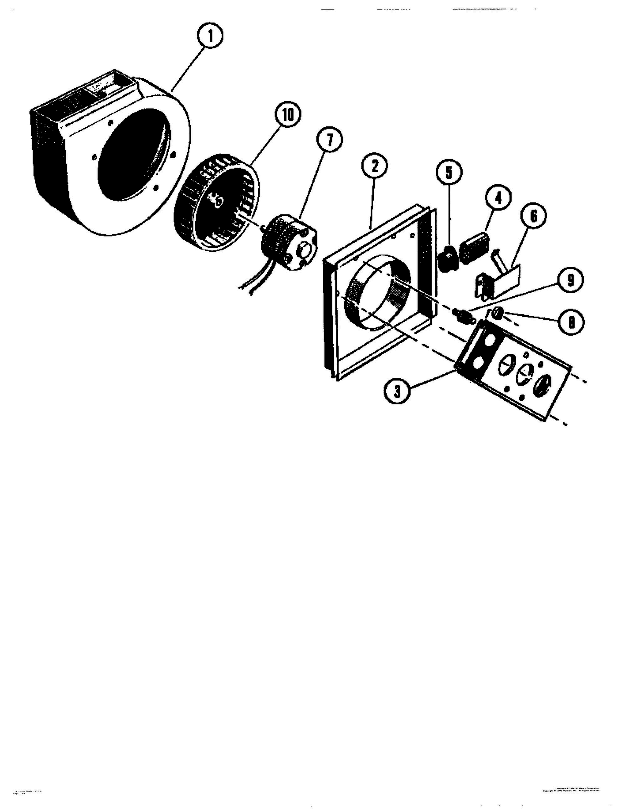 04 - BLOWER ASSEMBLY Diagram and Parts List for CV2136  Bosch Range