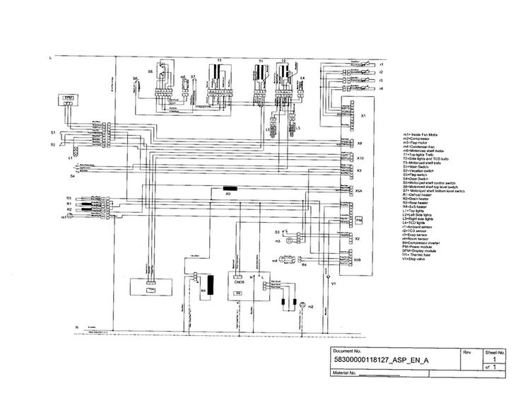 Wiring Diagram Diagram and Parts List for T30IR70FSS-01  Thermador Refrigerator