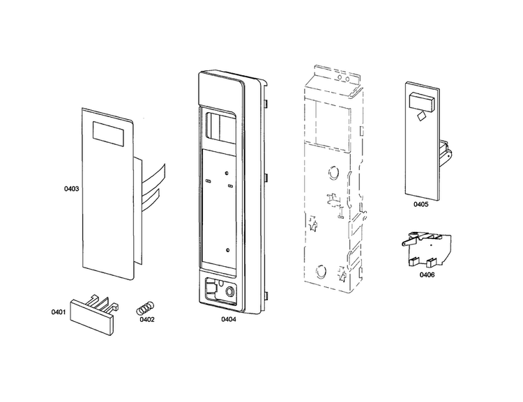 Escutcheon Diagram and Parts List for HBL5760UC 01 Bosch Microwave