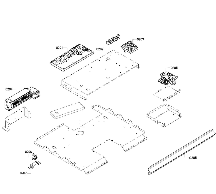 Pcb's Assy Diagram and Parts List for HBN3450UC 04 Bosch Wall Oven