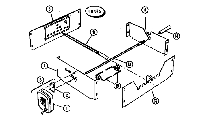 Frame Diagram and Parts List for TMH45  Thermador Cooktop