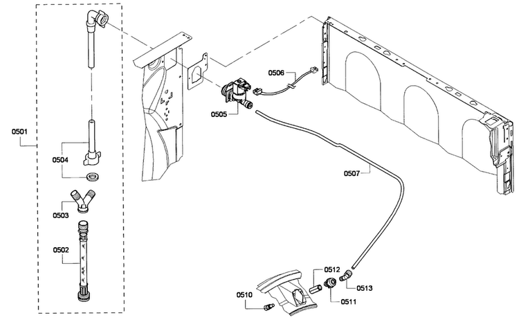 Moist Assy Diagram and Parts List for WTVC533SUS 09 Bosch Dryer