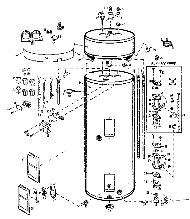 Replacement Parts Diagram and Parts List for 153311390  Kenmore Water Heater