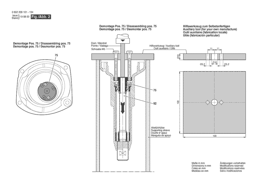 Section 2 Diagram and Parts List for 0602209111  Bosch Sander Grinder