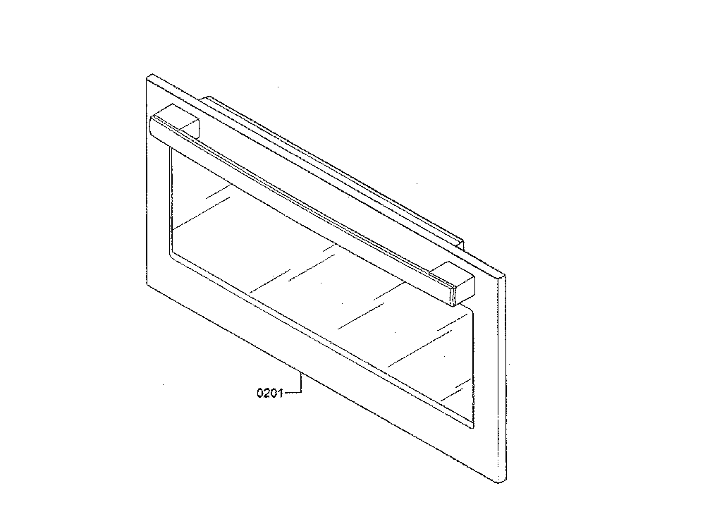 Door assembly Diagram and Parts List for HMCP0252UC 03 Bosch Microwave