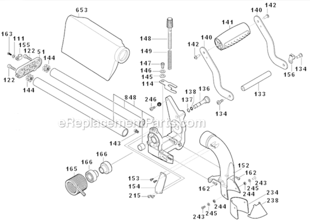 Page E Diagram and Parts List for CM8S  Bosch Miter Saw