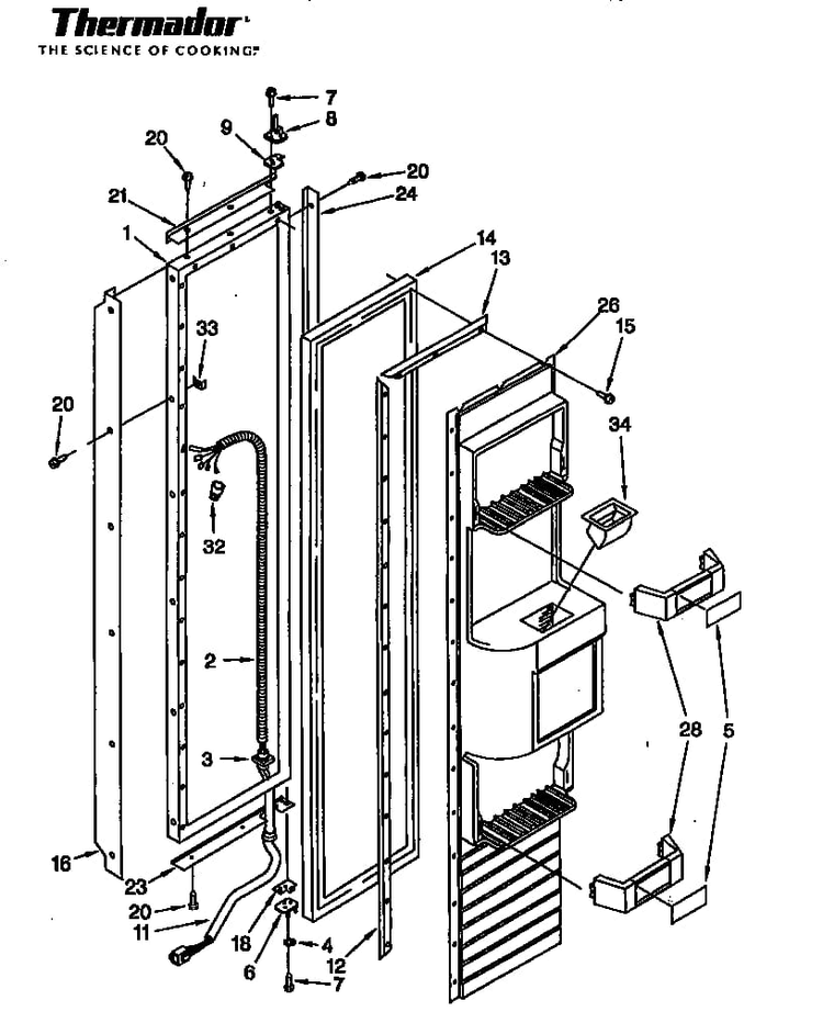 Series 05 All Models Diagram and Parts List for TSS42QBW  Thermador Refrigerator