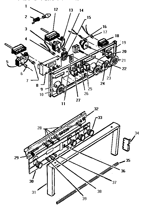 Control Panel Diagram and Parts List for CMT231  Thermador Microwave