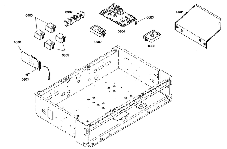 Control Board Diagram and Parts List for PRG364ELG01  Thermador Range