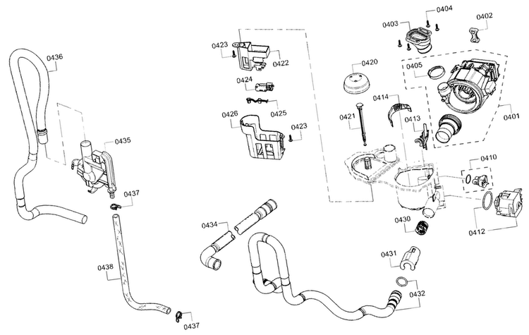 Pump Diagram and Parts List for SHE3AR55UC 21 Bosch Dishwasher