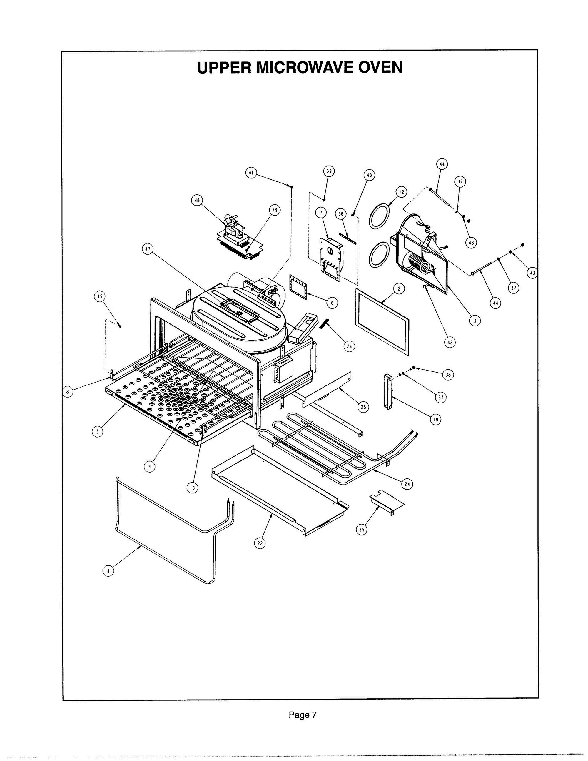 06 - UPPER MICROWAVE OVEN Diagram and Parts List for CJ302UW  Bosch Range