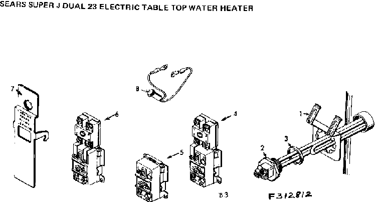 Functional Replacement Parts Diagram and Parts List for 153312812  Kenmore Water Heater