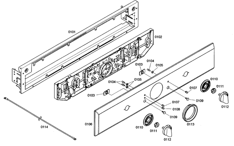 Control Panel Diagram and Parts List for POM301 01 Thermador Microwave