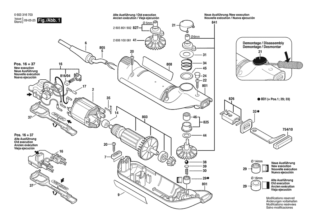 Section 1 Diagram and Parts List for PSE180E 0603316737 Bosch Nibbler & Shears