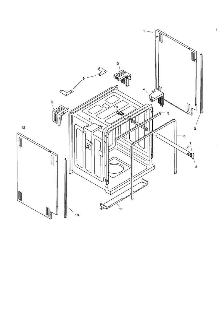 Tank Assembly Diagram and Parts List for SHU4016UC 06 Bosch Dishwasher