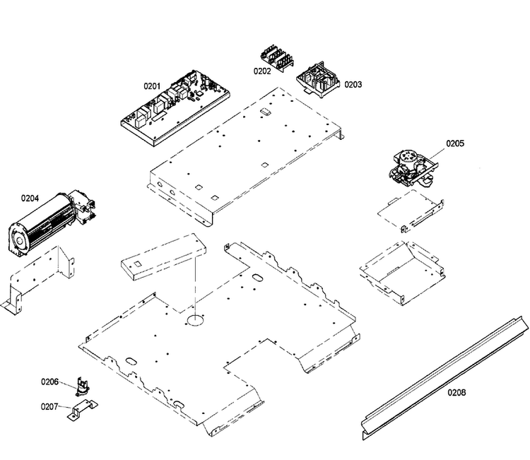 Pcb Asy Diagram and Parts List for HBN5460UC 02 Bosch Wall Oven