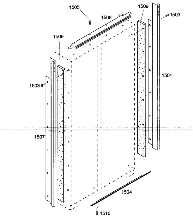 Door Trim Diagram and Parts List for KBUDT4855E 01 Thermador Refrigerator