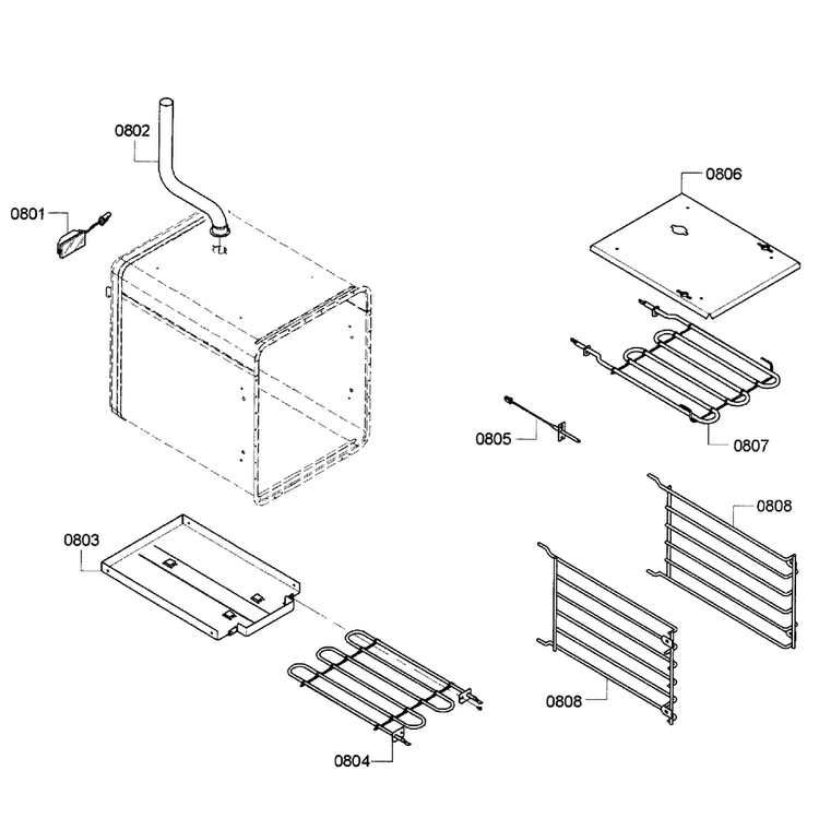 Small Oven Diagram and Parts List for PRD486GDHC 09 Thermador Range